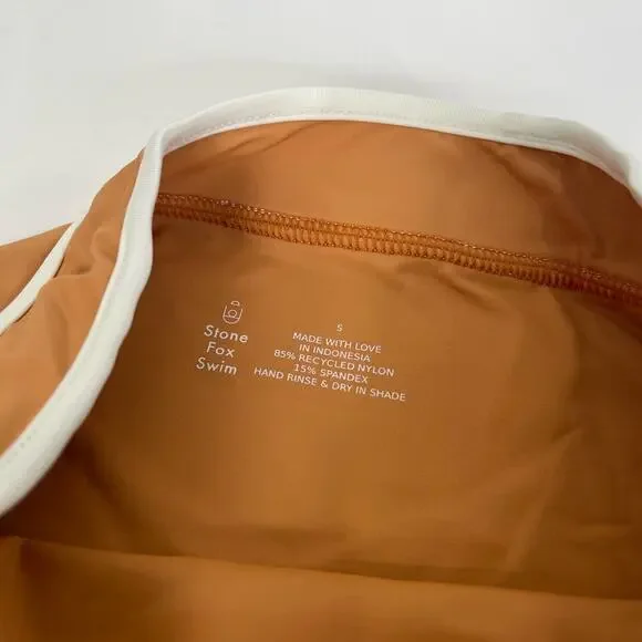 Stone Fox Swim Juniper High Waisted Bikini Bottoms in Sandstone NWT small - Picture 4 of 5